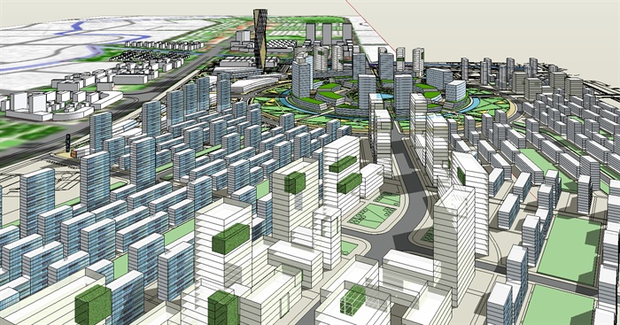 某现代城市规划设计模型