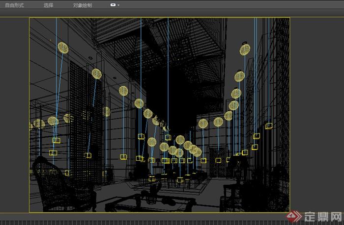 某酒店大厅大堂装饰3dmax模型素材