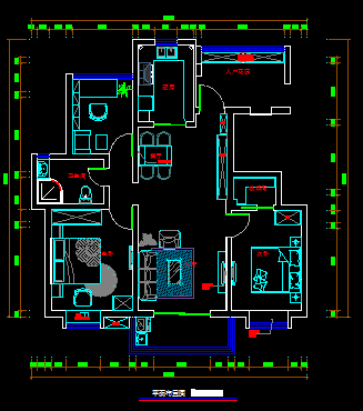 小户型室内设计CAD平面方案图(dwg格式)