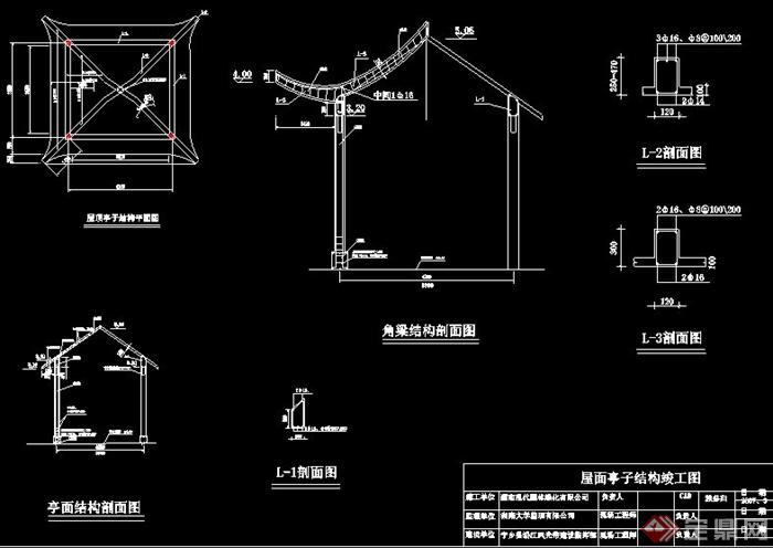 园林景观仿古亭子结构设计图