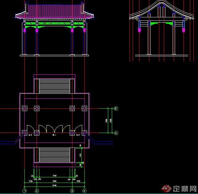 中式古建筑四合院大门设计方案