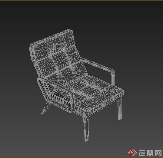 室内家具现代简约皮质椅子3dmax模型