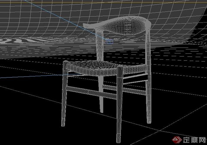 一个牛角椅设计max模型