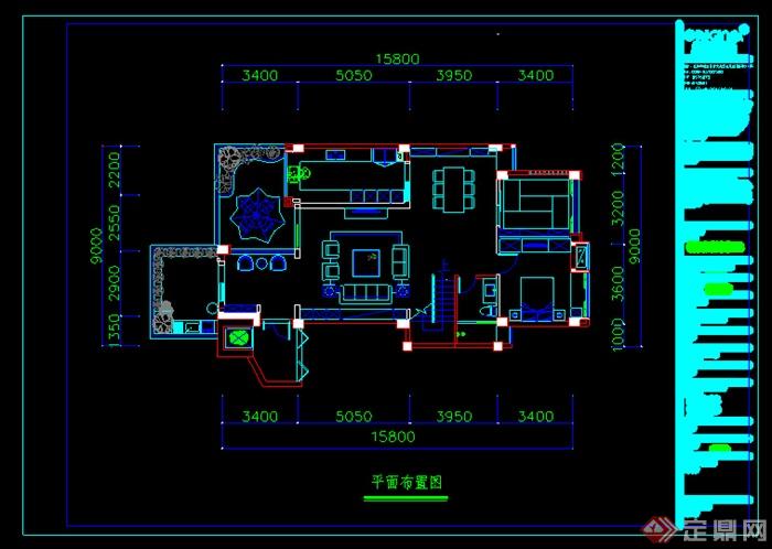 现代住宅室内户型设计CAD平面图[原创]