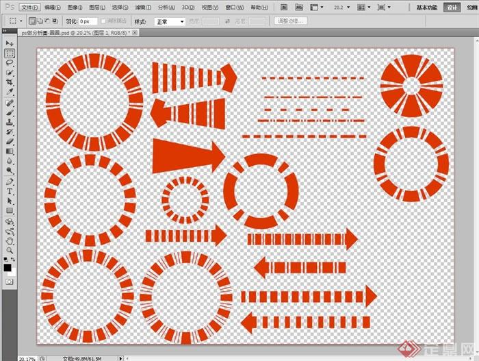 psd分析图素材