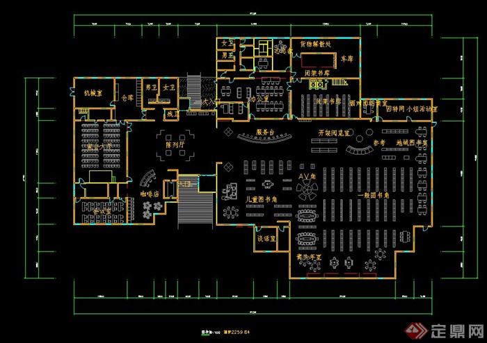 图书馆室内设计平面方案
