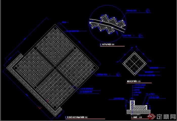 园林景观节点道路、广场铺装设计CAD施工图