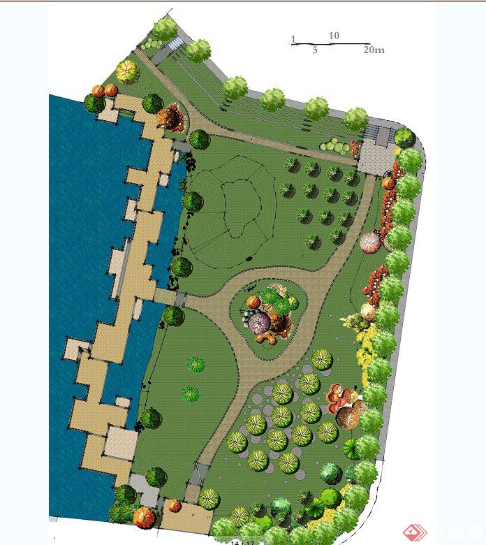某公共绿地景观规划设计jpg方案图