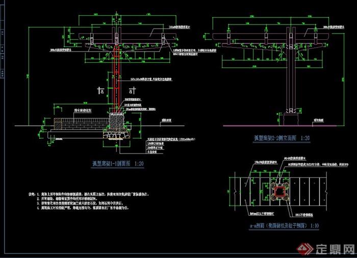 弧形长廊设计cad施工图