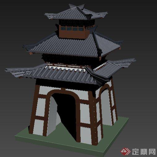 古典中式风格古建塔楼3dmax模型