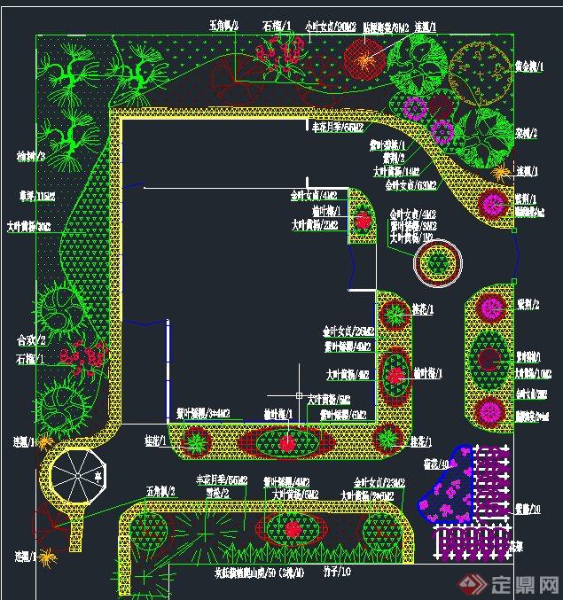 某别墅景观绿化规划设计cad方案