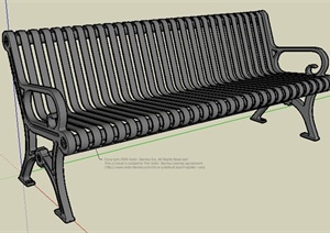 某园林景观铁艺园椅SU(草图大师)模型