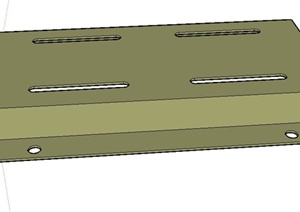一个电动机封闭底座设计SU(草图大师)模型
