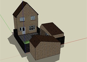 某居住建筑居住房设计SU(草图大师)模型