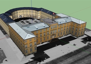 某丹麦大使馆建筑设计SU(草图大师)模型