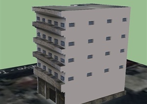 某马卡蒂饭店建筑设计SU(草图大师)模型