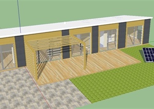某生态住宅建筑设计SU(草图大师)模型