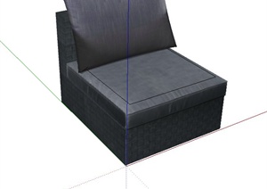 某室内单座沙发设计SU(草图大师)模型