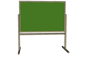 某现代教育用品可移动宣传黑板48x72SU(草图大师)模型