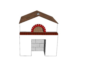 某欧式房屋型壁炉SU(草图大师)模型