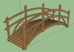 某园林景观节点花园景桥SU(草图大师)模型