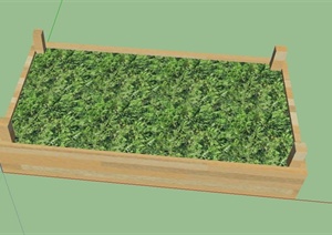 一个苗床或花池设计SU(草图大师)模型