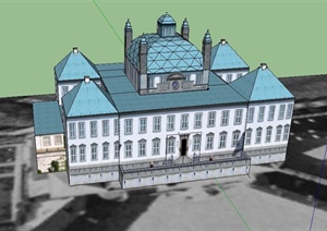 某宫殿建筑设计SU(草图大师)模型1