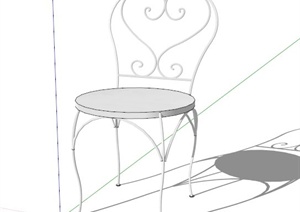某欧式椅子SU(草图大师)模型