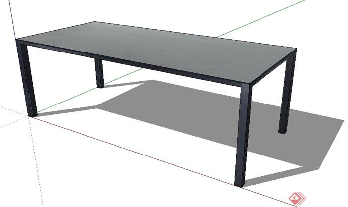 一张长方形桌子SU模型(1)