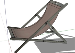 一把现代躺椅SU(草图大师)模型
