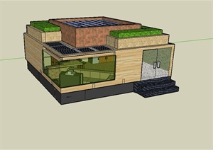 某生态住宅建筑设计SU(草图大师)模型1