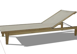 某现代可调节的躺椅SU(草图大师)模型