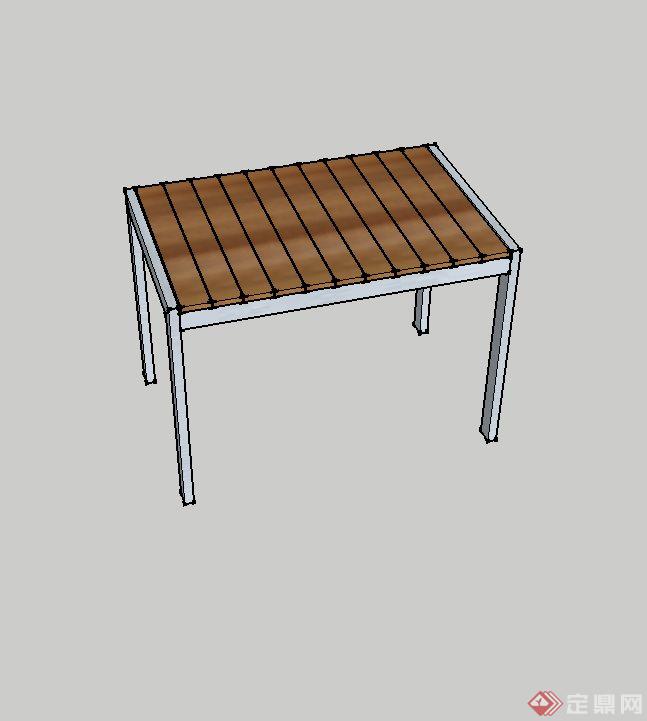一张室外桌子设计SU模型(1)