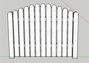 某花园护栏景观设计SU(草图大师)白模