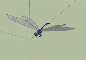 一只蜻蜓的SU(草图大师)模型素材