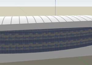 某欧式体育馆建筑设计SU(草图大师)模型