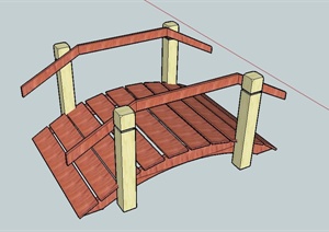 某花园园桥设计SU(草图大师)模型