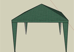 某现代方形四角帐篷设计SU(草图大师)模型