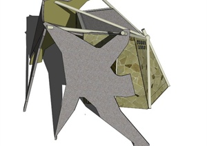某欧式简易帐篷设计SU(草图大师)模型