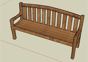 某园凳靠椅景观设计SU(草图大师)模型