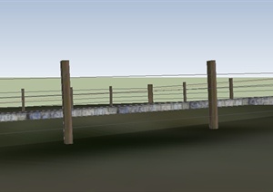 某室外景观栏杆SU(草图大师)模型素材