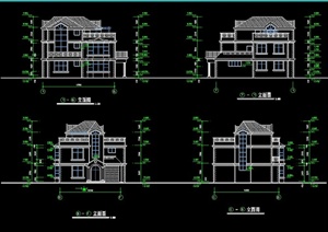 某中式别墅建筑设计CAD方案图