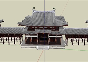 某平等院鳳凰堂建筑设计SU(草图大师)模型