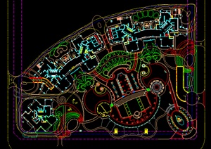园林景观之广场景观设计施工图（dwg格式）