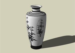 某古典中式配景花瓶设计SU(草图大师)模型