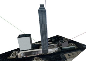 某摩玛综合大厦建筑设计SU(草图大师)模型