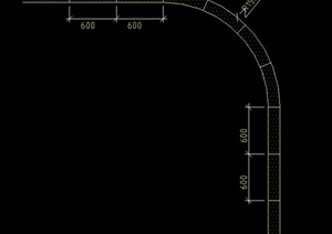 某路牙做法CAD施工大样图（平面分割）