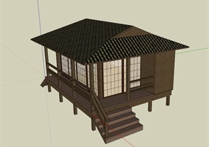 某日式古典住宅建筑设计SU(草图大师)模型