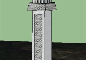 某国家伊斯兰教寺院建筑设计SU(草图大师)模型