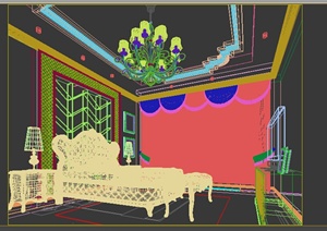 某室内居住卧室空间设计3DMAX模型